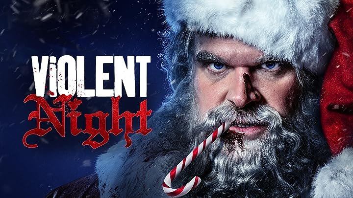 Kerstman David Harbour in actie tijdens 'Violent Night', een spectaculaire film beschikbaar via uw IPTV abonnement