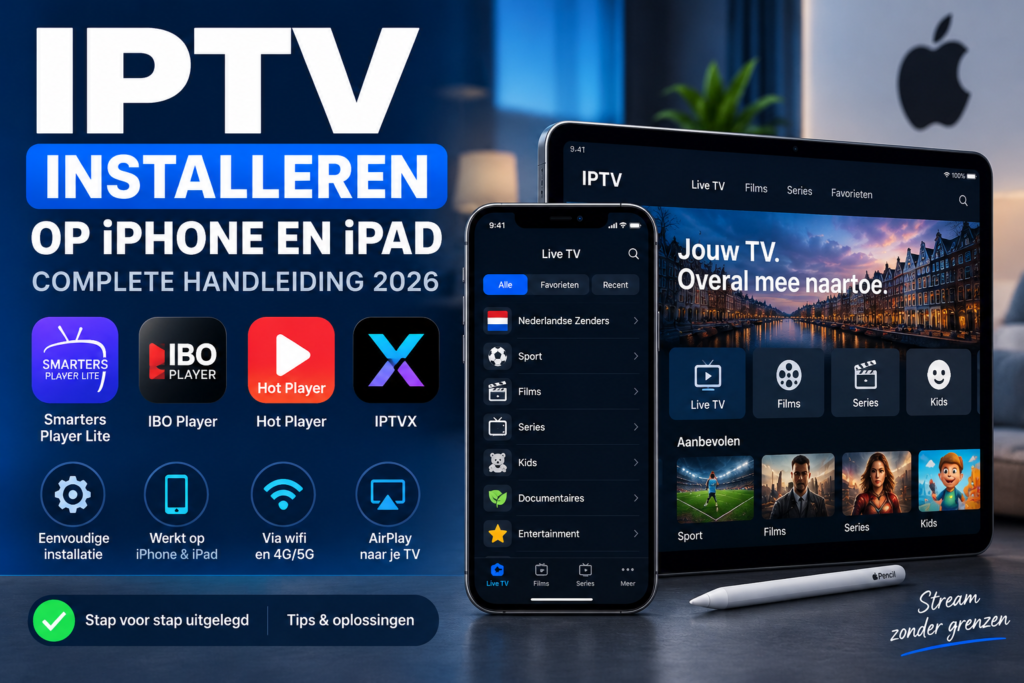 IPTV installeren op iPhone en iPad: complete handleiding 2026